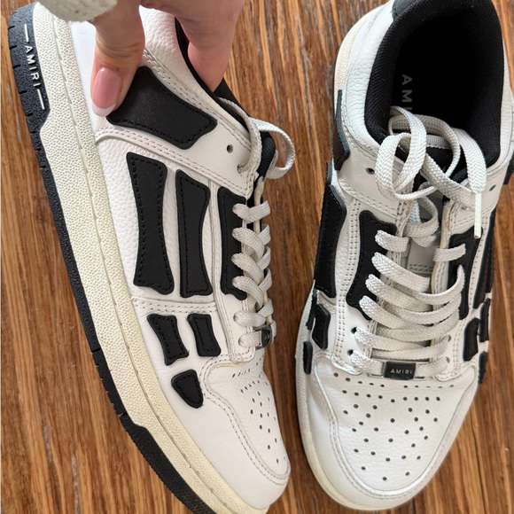 AMIRI Black and White Leather Sneakers#amiri #blacksneakers #sneakers